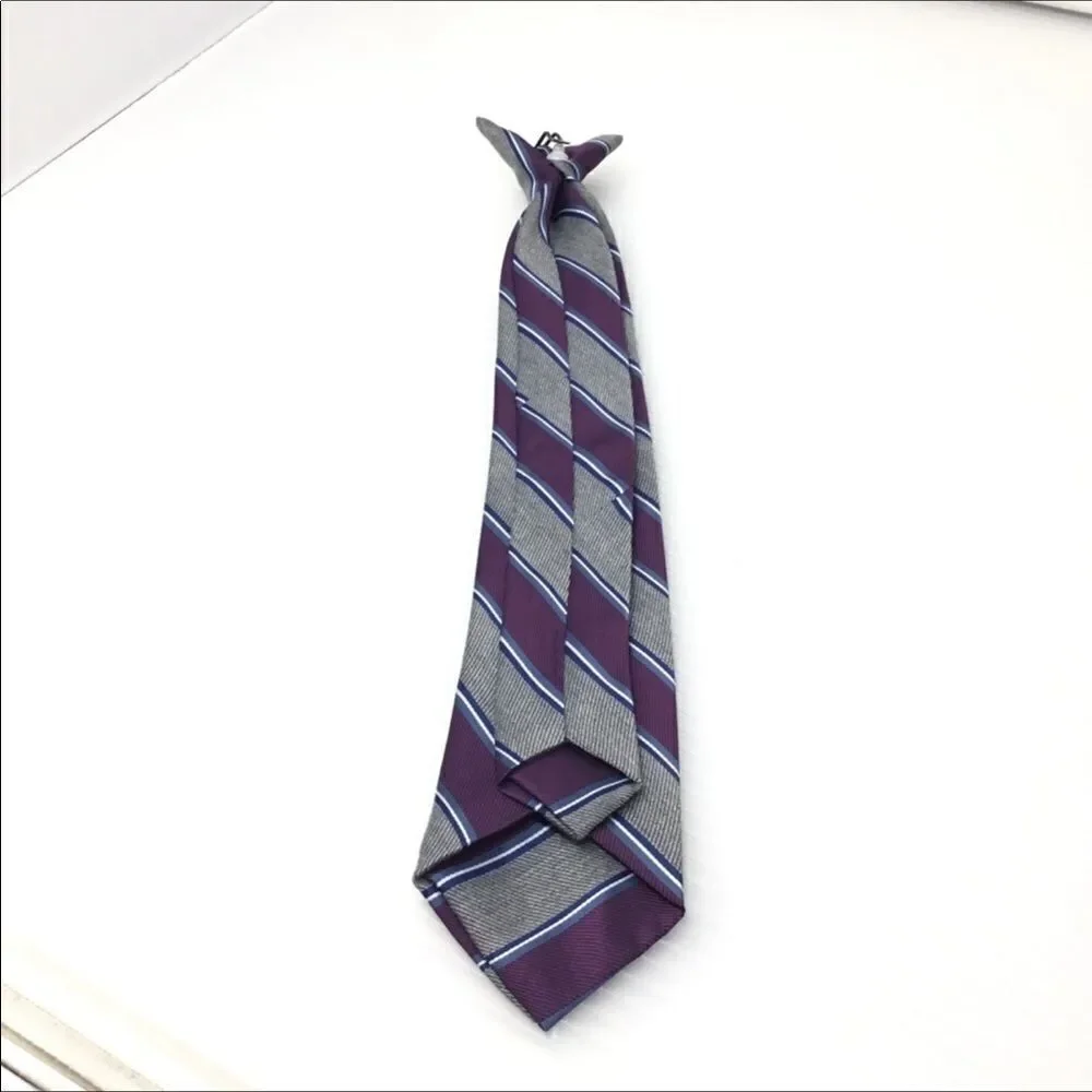Striped Clip-On Tie (E6)